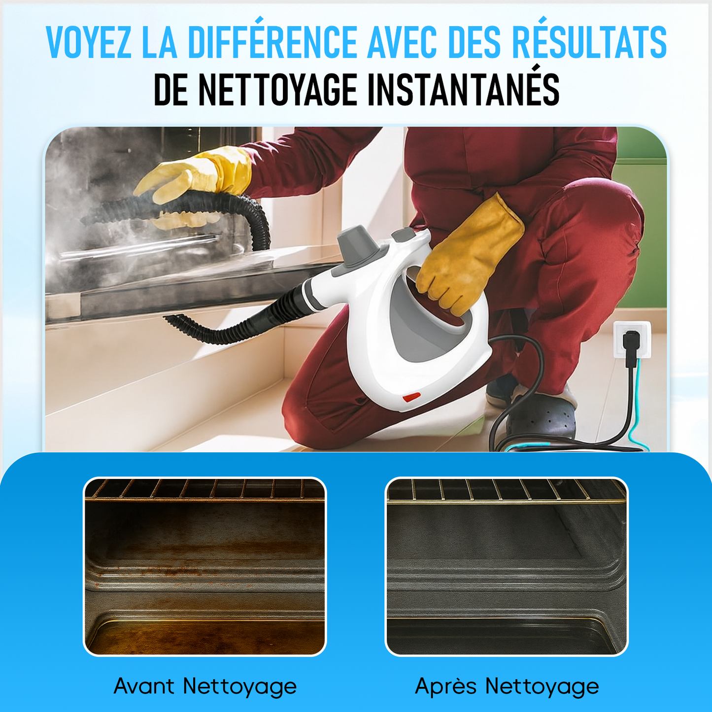 RedSteam V15 Pro Nettoyeur Vapeur – Désinfection niveau hospitalier | 9-en-1 & Zéro Toxique