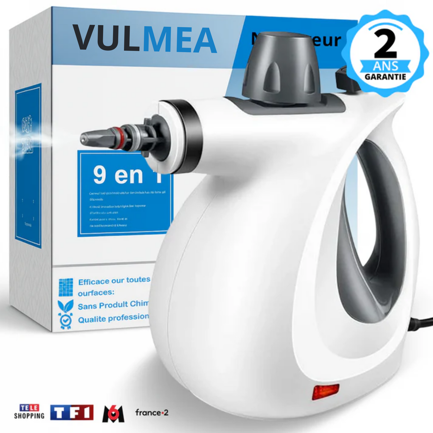 RedSteam V15 Pro Nettoyeur Vapeur – Désinfection niveau hospitalier | 9-en-1 & Zéro Toxique Vulmea